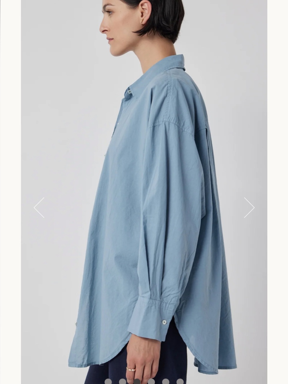 Velvet Graham Jenny Spencer Redondo blue 100% cotton button up shirt